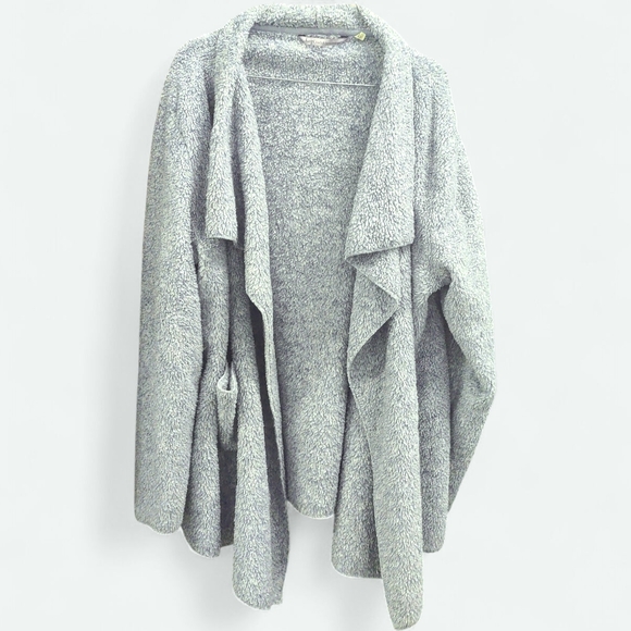 Hugs from Soft Surroundings Cozy Plush Blue-Green Single-Button Cardigan OSFA - Picture 2 of 14